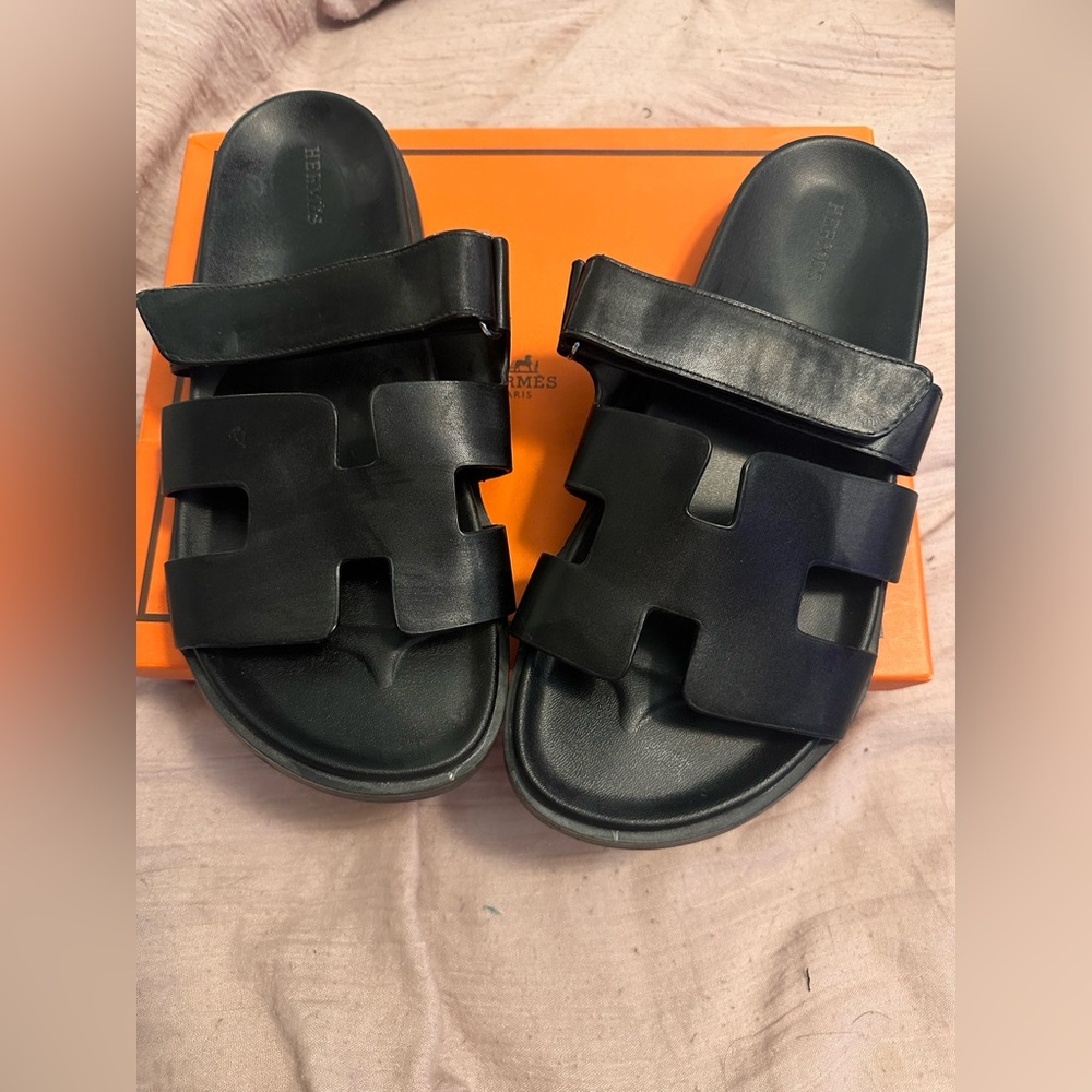 Black Slide Sandals - Picture 4 of 4
